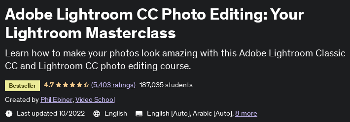 Adobe Lightroom CC Photo Editing: Your Lightroom Masterclass