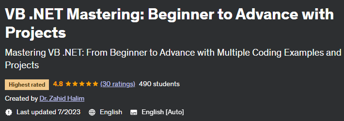 VB .NET Mastering_ Beginner to Advance with Projects