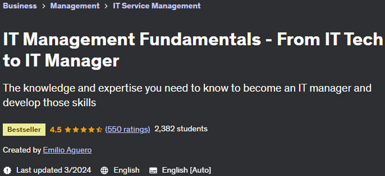 IT Management Fundamentals - From IT Tech to IT Manager 