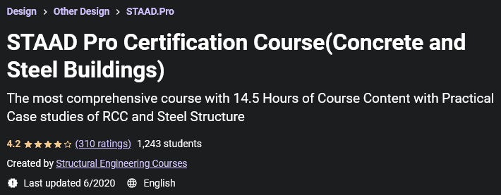 STAAD Pro Certification Course (Concrete and Steel Buildings)