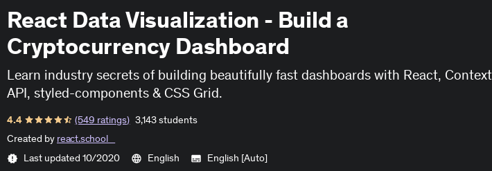 React Data Visualization - Build a Cryptocurrency Dashboard