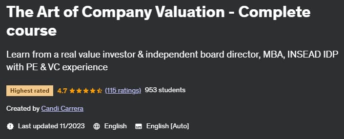 The Art of Company Valuation - Complete course