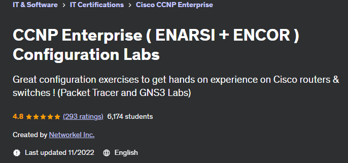 CCNP Enterprise (ENARSI + ENCOR) Configuration Labs