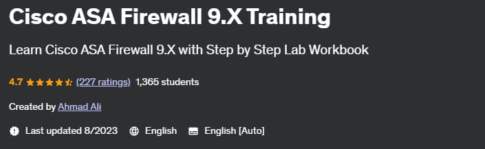 Cisco ASA Firewall 9.X Training