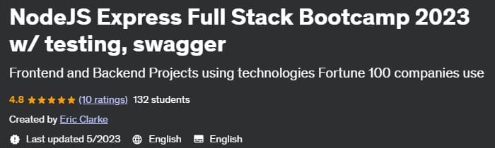 NodeJS Express Full Stack Bootcamp 2023 w_ testing, swagger