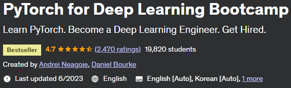 PyTorch for Deep Learning Bootcamp