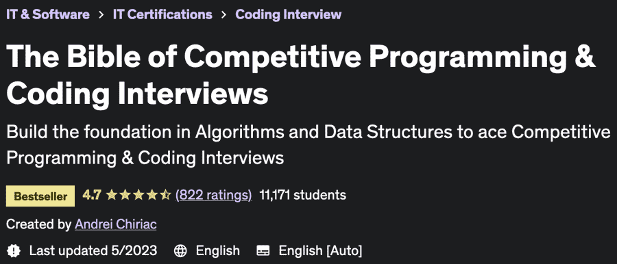 The Bible of Competitive Programming & Coding Interviews