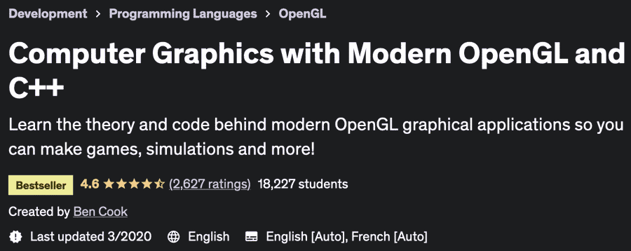 Computer Graphics with Modern OpenGL and C++