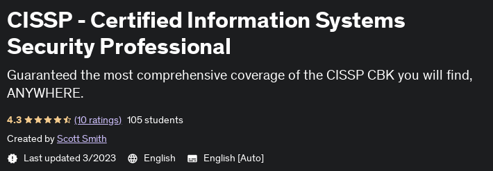 CISSP - Certified Information Systems Security Professional