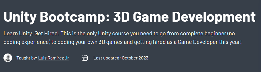 Unity Bootcamp_ 3D Game Development