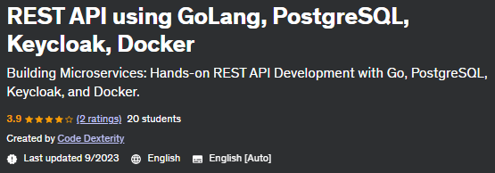 REST API using GoLang, PostgreSQL, Keycloak, Docker