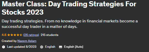 Master Class: Day Trading Strategies For Stocks 2023