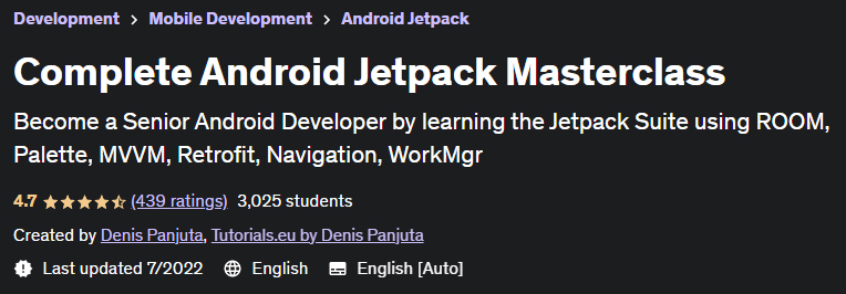 Complete Android Jetpack Masterclass