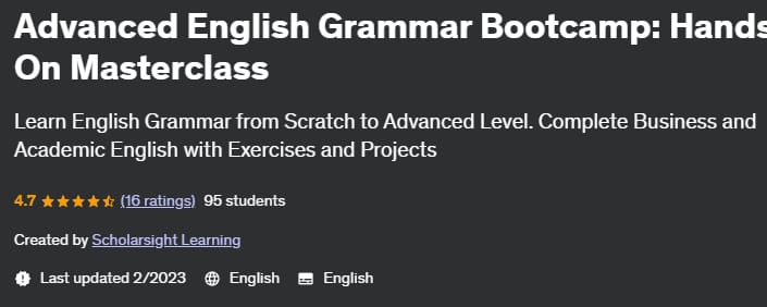 Advanced English Grammar Bootcamp_ Hands On Masterclass