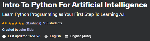 Intro To Python For Artificial Intelligence