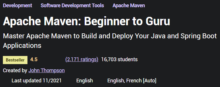 Apache Maven: Beginner to Guru