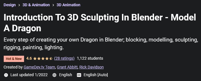 Introduction To 3D Sculpting In Blender - Model A Dragon