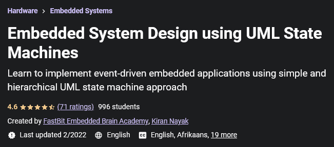 Embedded System Design using UML State Machines