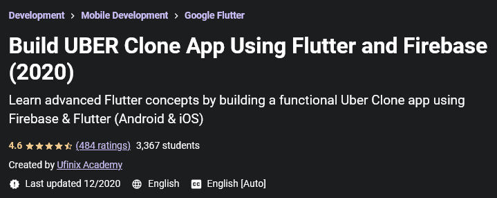 Build UBER Clone App Using Flutter and Firebase (2020)