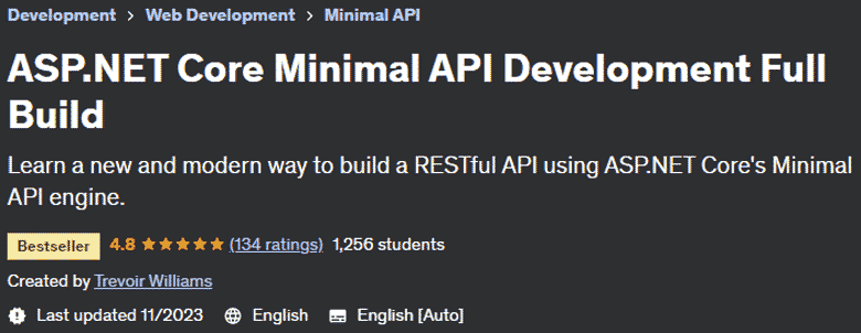 ASP.NET Core Minimal API Development Full Build
