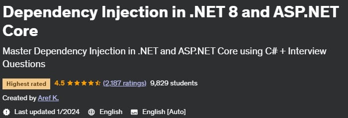 Dependency Injection in .NET 8 and ASP.NET Core