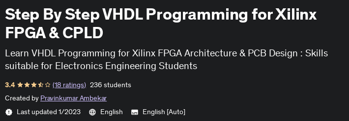 Step By Step VHDL Programming for Xilinx FPGA & CPLD