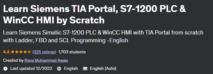 Learn Siemens TIA Portal, S7-1200 PLC & WinCC HMI by Scratch