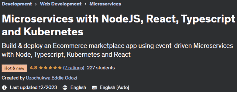 Microservices with NodeJS, React, Typescript and Kubernetes