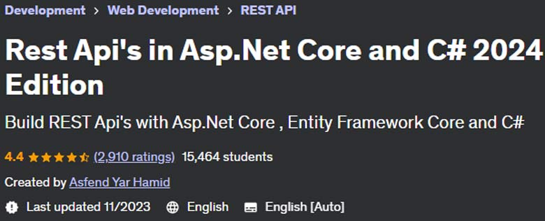 Rest Api's in Asp.Net Core and C# 2024 Edition