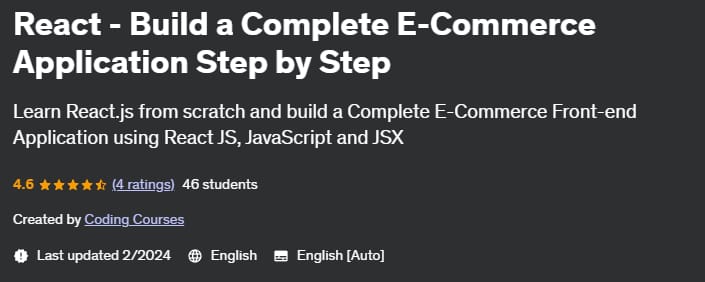 React - Build a Complete E-Commerce Application Step by Step