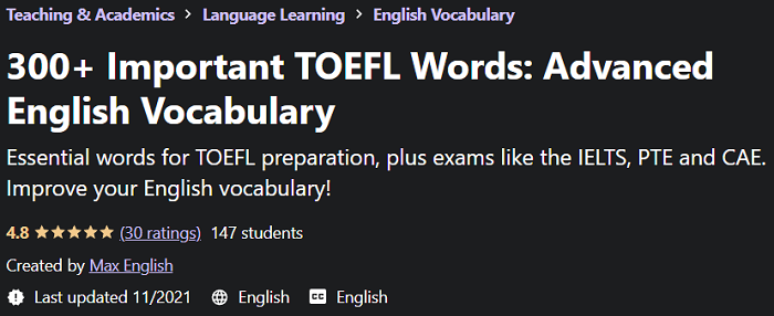 300+ Important TOEFL Words: Advanced English Vocabulary