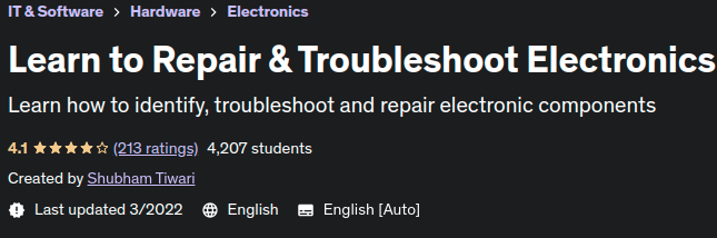 Learn to Repair & Troubleshoot Electronics