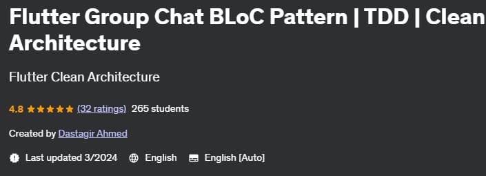 Flutter Group Chat BLoC Pattern _ TDD _ Clean Architecture
