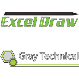 Gray Technical Excel Draw icon
