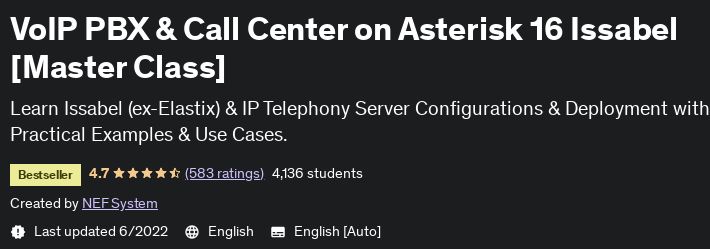 VoIP PBX & Call Center on Asterisk 16 Issabel (Master Class)