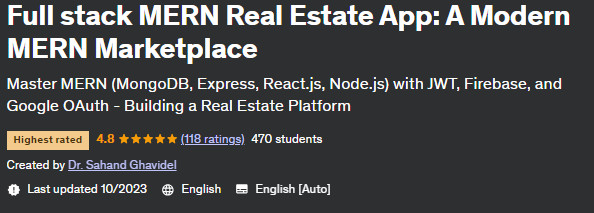 Full stack MERN Real Estate App: A Modern MERN Marketplace