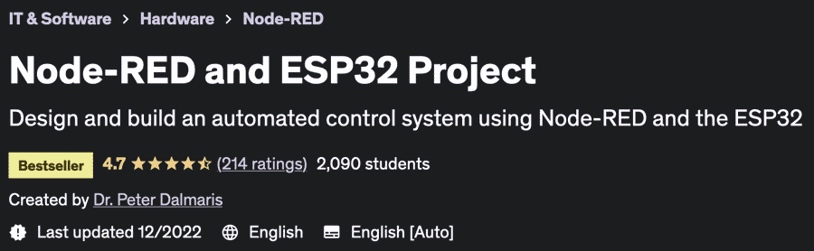 Node-RED and ESP32 Project