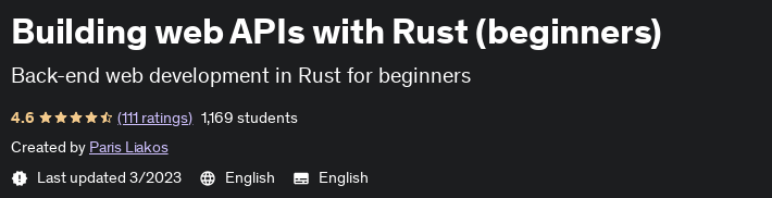 Building web APIs with Rust (beginners)