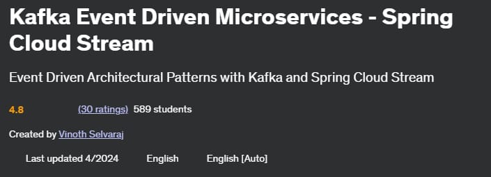Kafka Event Driven Microservices - Spring Cloud Stream
