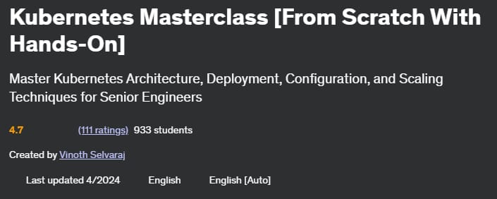 Kubernetes Masterclass (From Scratch With Hands-On)