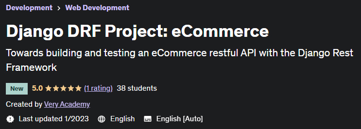 Django DRF Project: eCommerce