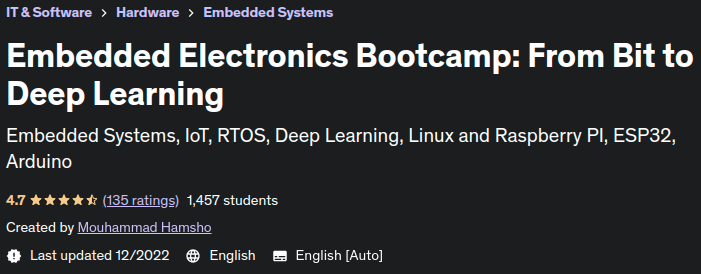 Embedded Electronics Bootcamp: From Bit to Deep Learning