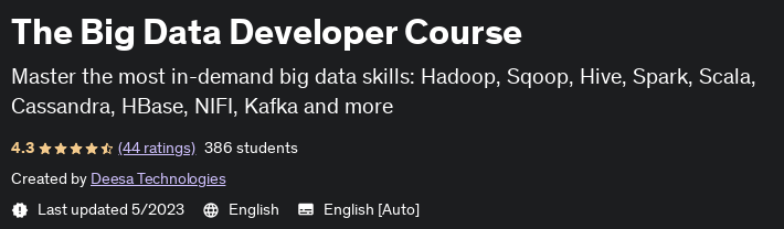 The Big Data Developer Course