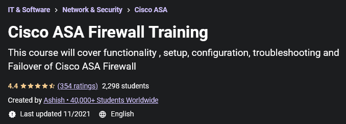 Cisco ASA Firewall Training