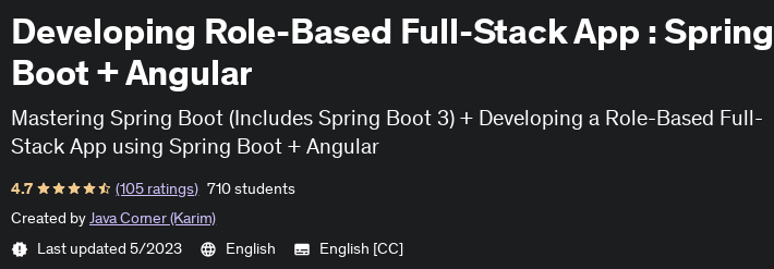 Developing Role-Based Full-Stack App: Spring Boot + Angular