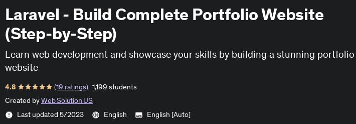 Laravel - Build Complete Portfolio Website (Step-by-Step)