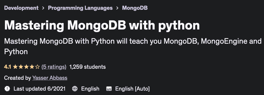 Mastering MongoDB with python