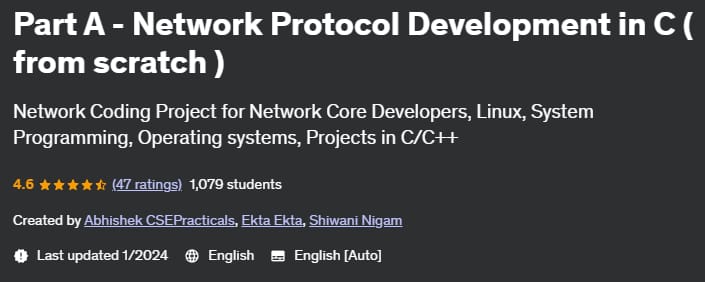 Part A - Network Protocol Development in C (from scratch)