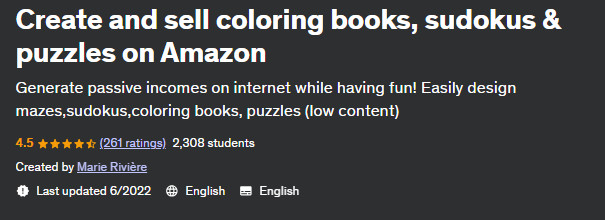 Create and sell coloring books, sudokus & puzzles on Amazon