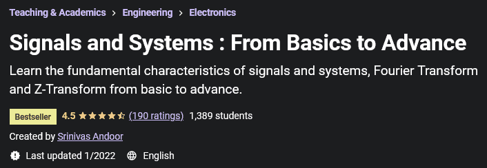 Signals and Systems: From Basics to Advance